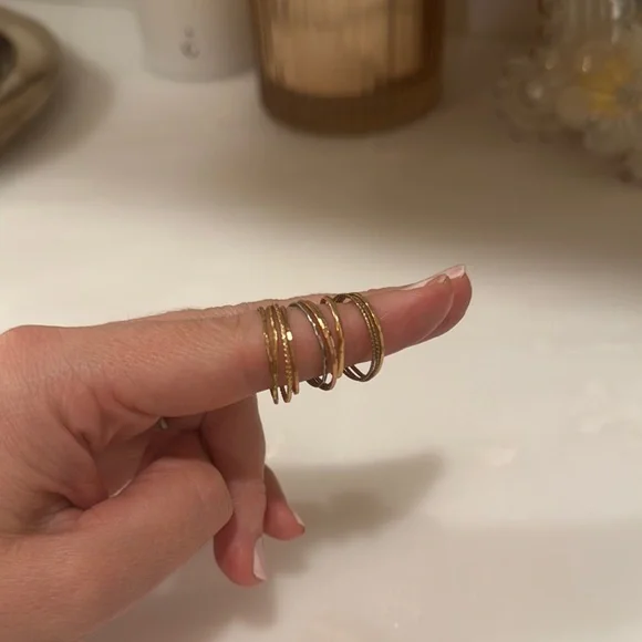 Gold Stacking Rings - Picture 2 of 3